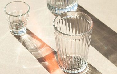 Vaso fabricado con vidrio de borosilicato