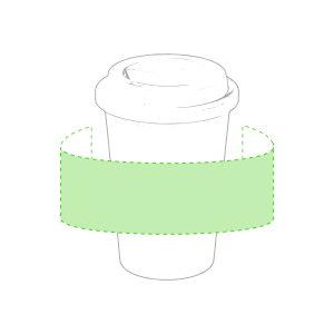 En el frente del vaso