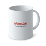 Tazas publicitarias baratas de color blanco 300ml Basic Plus color blanco segunda vista principal