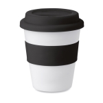 Tazas take away personalizadas baratas de plástico 350ml Takeaway color negro