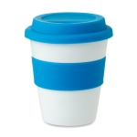Tazas take away personalizadas baratas de plástico 350ml Takeaway color azul