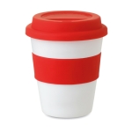 Tazas take away personalizadas baratas de plástico 350ml Takeaway color rojo