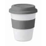 Tazas take away personalizadas baratas de plástico 350ml Takeaway color gris