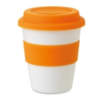 Tazas take away personalizadas baratas de plástico 350ml Takeaway color naranja