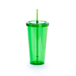 Vasos con pajita y color transparente de 750ml Straw color verde primera vista