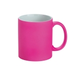 Tazas publicitarias con acabado neón mate de 350ml Neon color fucsia