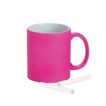 Tazas publicitarias con acabado neón mate de 350ml Neon color fucsia tercera vista