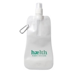 Botellas de agua publicitarias plegables baratas 480ml Rebel color blanco vista principal