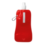 Botellas de agua publicitarias plegables baratas 480ml Rebel color rojo transparente