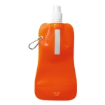 Botellas de agua publicitarias plegables baratas 480ml Rebel color naranja transparente