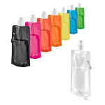 Botella de plástico plegable con mosquetón 460ml Clip varios colores