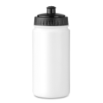 Bidones de ciclismo personalizados de plástico baratos 500ml Crossfit color blanco