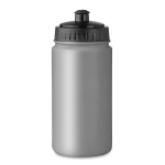 Bidones de ciclismo personalizados de plástico baratos 500ml Crossfit color plateado mate