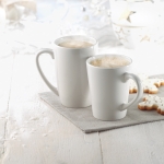 Taza personalizada de café en cerámica de 180ml Compact color blanco vista bodegón