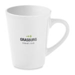 Taza personalizada de café en cerámica de 180ml Compact color blanco vista principal