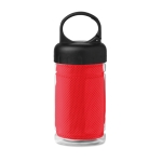 Botella publicitaria de tritán pequeña con toalla 300ml FitStyle color rojo
