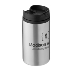 Taza térmica promocional de acero pequeña barata 250ml Signa color plateado mate segunda vista principal