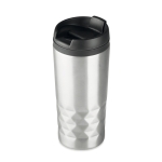 Taza termo personalizada geométrica acero inoxidable 280ml Trilliant color plateado mate cuarta vista