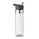 Bidones personalizados de tritán con boquilla plegable 650ml MetalRing color transparente