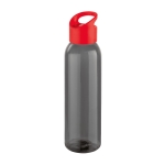 Elegante botella corporativa de plástico en color negro 630ml Dark color rojo