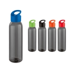 Elegante botella corporativa de plástico en color negro 630ml Dark varios colores