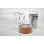 Botellas personalizadas vidrio borosilicato con infusor 420ml TeaBoo color transparente quinta vista