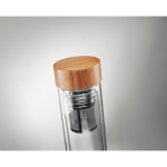 Botellas personalizadas vidrio borosilicato con infusor 420ml TeaBoo color transparente sexta vista