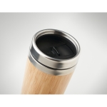 Tazas térmicas personalizadas de acero y bambú 400ml Bamboo color madera tercera vista