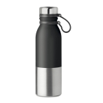Botella termo personalizada antigoteo bicolor 600ml DoubleTwist color negro
