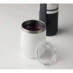 Vasos térmicos personalizados de acero inoxidable 300ml Cuisine color blanco tercera vista