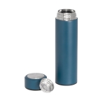 Termo personalizado de acero con infusor y doble pared 470ml Infuso color azul tercera vista