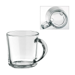 Tazas personalizadas baratas en cristal con smiley 230ml Cristal varios colores