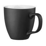 Tazas de porcelana en color mate de 450ml Matt Plus color negro