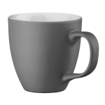 Tazas de porcelana en color mate de 450ml Matt Plus color gris