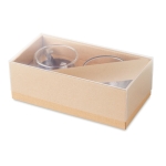 Set de 2 tazas de café pequeñas con base de bambú 60ml Espresso color transparente tercera vista