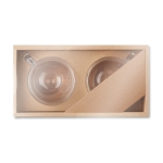 Set de 2 tazas de café pequeñas con base de bambú 60ml Espresso color transparente cuarta vista