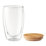 Vaso de vidrio de doble pared grande y  450ml Vacuum Large color transparente tercera vista