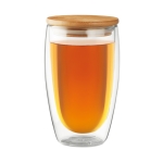 Vaso de vidrio de doble pared grande y  450ml Vacuum Large color transparente sexta vista