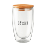 Vaso de vidrio de doble pared grande y  450ml Vacuum Large vista de impresión