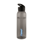 Botella de tritán publicitaria de color llamativo 650ml Sunset Color color negro transparente vista impresión tampografía