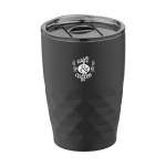 Vaso térmico de acero con formas geométricas 350ml Avenue Liberica color negro vista impresión tampografía