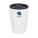 Vaso térmico de acero con formas geométricas 350ml Avenue Liberica color blanco vista impresión tampografía