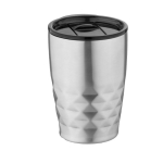 Vaso térmico de acero con formas geométricas 350ml Avenue Liberica color plateado segunda vista frontal