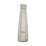 Botella térmica personalizada de calidad en acero 500ml Avenue Port color plateado vista impresión tampografía
