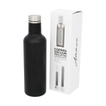 Botellas personalizadas térmicas elegantes de acero 750ml Avenue Road color negro