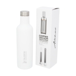 Botellas personalizadas térmicas elegantes de acero 750ml Avenue Road color blanco vista impresa logo 2