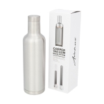 Botellas personalizadas térmicas elegantes de acero 750ml Avenue Road color plateado