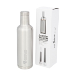 Botellas personalizadas térmicas elegantes de acero 750ml Avenue Road color plateado vista impresa logo 2