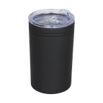 Vaso térmico de acero con cierre antideslizante 330ml Coffee Club color negro segunda vista frontal