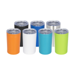 Vaso térmico de acero con cierre antideslizante 330ml Coffee Club color turquesa segunda vista varios colores